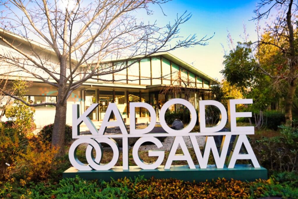 門出駅直結ドッグラン併設のフードパークKADODE OOIGAWA（かどでおおいがわ）で楽しむ緑茶とフードパークを紹介